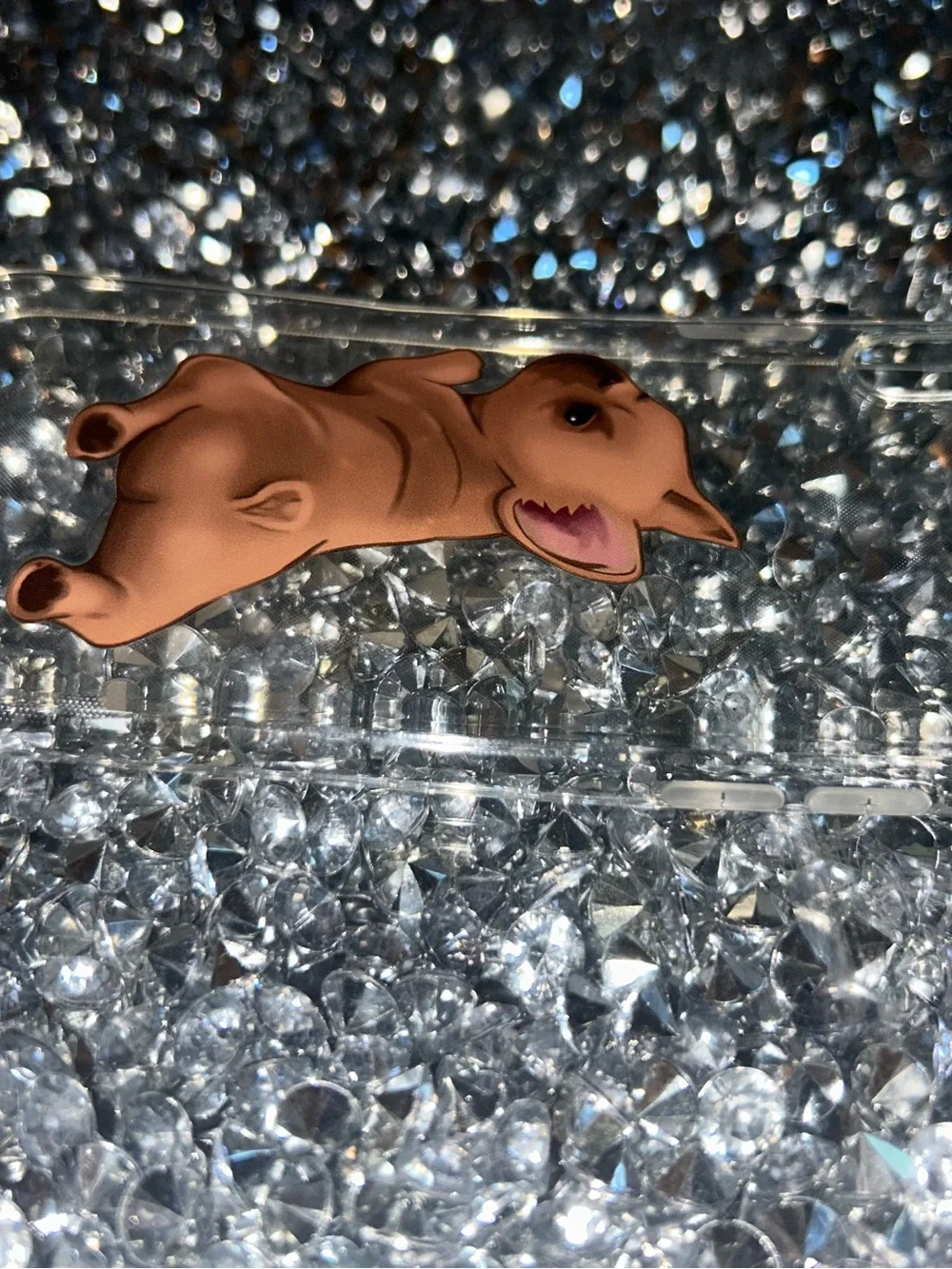 iPhone X/XS Back Case Clear Transparent Brown 3D Dog Cartoon Lightweight